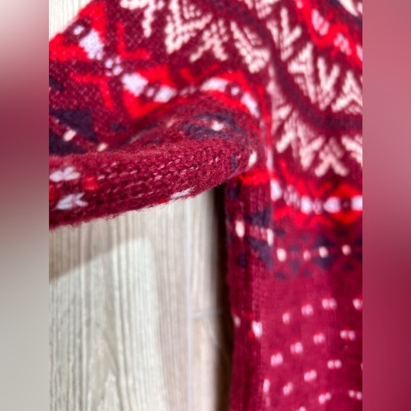 American Eagle Wool Blend Mock Neck Fair Isle Sweater Size Large - Picture 5 of 15